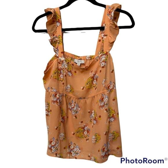 Loft | Floral Ruffles on the Straps Blouse - Picture 1 of 5